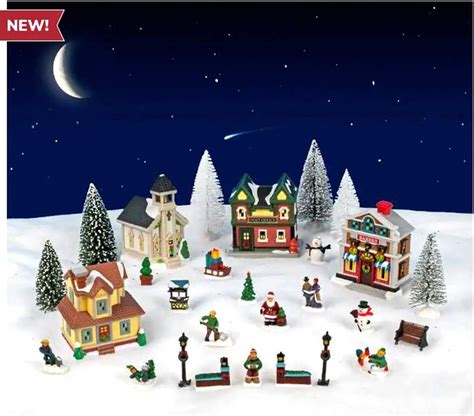 Cobblestone Corners Christmas Village Collection The entire collection in one box and sold exclusively online Step back in time with this quaint holiday village collection. . Cobblestone corners christmas village